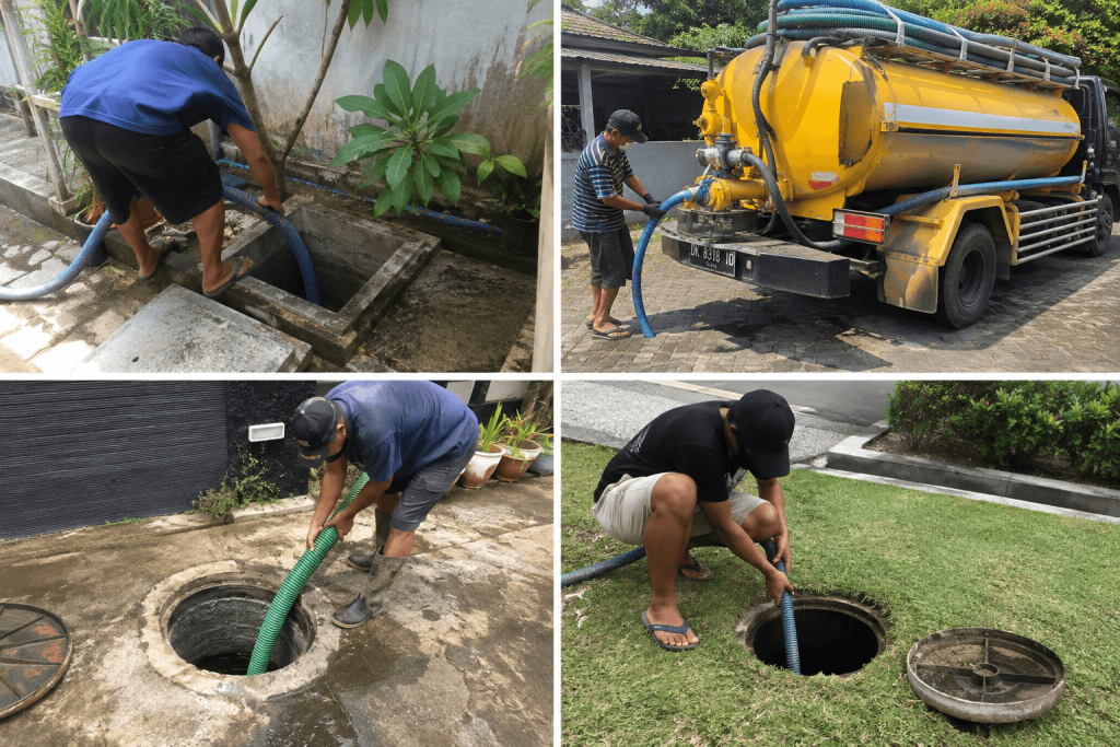 Ilustrasi penanganan masalah WC dan septic tank